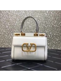 Imitation VALENTINO GARAVANI Rockstud Alcove Medium grain calf leather 2B0J41 white Tl19339ye39