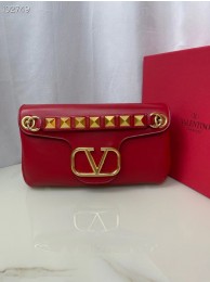 Imitation VALENTINO GARAVANI Stud Sign nappa Shoulder Bag NL098 red Tl19352Dl40