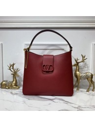 Imitation VALENTINO Origianl Palm Leather Bag V5002 Wine Tl19560Nj42