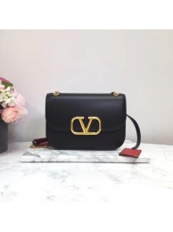 Imitation VALENTINO VLOCK Origianl leather shoulder bag 2222 black Tl19481sJ18