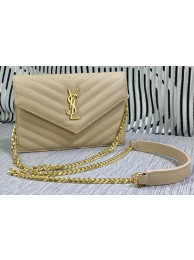 Imitation YSL Classic Monogramme Flap Bag Cannage Pattern Y377828S Apricot Tl15255KV93