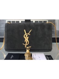 Imitation YSL Monogramme Cross-body Shoulder Bags Suede Leather 311218 Grey Tl15324ye39