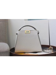 Knockoff AAAAA Fendi PEEKABOO ISEEU MEDIUM leather bag 70192 white Tl12934Jc39