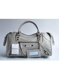 Knockoff Balenciaga Giant City Handle Top Bag Grey White 084328 Tl16302fY84