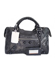 Knockoff Balenciaga Lampskin Leather Handbag 084832 Navy blue Tl16311NL80