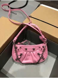 Knockoff Balenciaga LE CAGOLE MINI PURSE WITH CHAIN 6958141 pink Tl15885Lg61