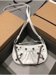 Knockoff Balenciaga LE CAGOLE MINI PURSE WITH CHAIN 6958141 white Tl15896Ez66