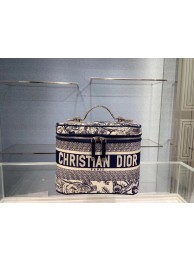 Knockoff Best Dior Toile de Jouy Embroidery DIORTRAVEL VANITY CASE S5480V Blue Tl8836sm35