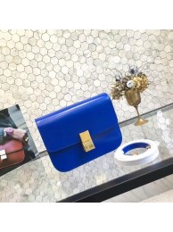 Knockoff Celine Classic Box Flap Bag Original Calfskin Leather 5698 Blue Tl5049vf92