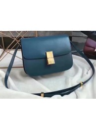 Knockoff Celine Classic Box Flap Bag Smooth Leather C20447 Blue Tl5171tU76