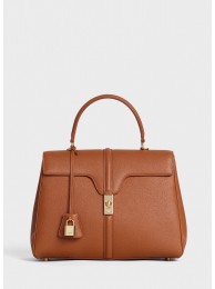 Knockoff CELINE MEDIUM 16 BAG IN SATINATED CALFSKIN 187373 TAN Tl4973JF45