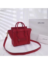 Knockoff CELINE NANO LUGGAGE BAG IN LAMINATED LAMBSKIN 189244-12 Tl4935Lg61