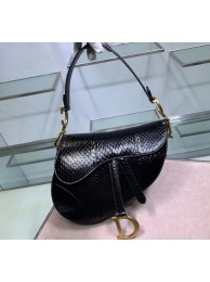 Knockoff Dior SADDLE Snake skin tote C9046 black Tl9064vf92