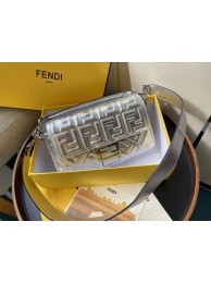 Knockoff FENDI BAGUETTE large Shoulder Bag 8BR771A Silver Tl13079vf92