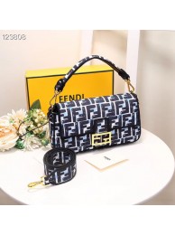 Knockoff FENDI fabric bag 8BR600 black Tl13017fY84