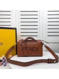 Knockoff FENDI MEDIUM BY THE WAY leather Boston bag 8BL146A Brown Tl12978WW40