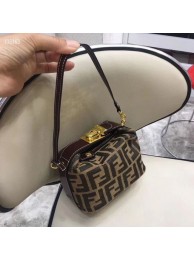 Knockoff FENDI mini fabric bag 8BR051 brown Tl13047iV87