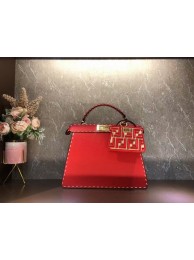 Knockoff Fendi Peekaboo ISeeU MEDIUM leather bag F8637 red Tl12638JF45