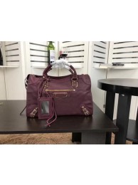 Knockoff High Quality Balenciaga Giant City Gold Studs Handbag B084334 Wine Tl16047Lg12