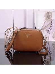 Knockoff High Quality Prada Calfskin Leather Shoulder Bag 1BH082 Camel Tl6576FA65