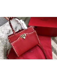 Knockoff High Quality VALENTINO Candy Rockstud quilted leather shoulder bag 0650 red Tl19716FA65