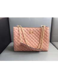 Knockoff High Quality Valentino Starry Series Shopping Bag Original Sheepskin Leather 0346 pink Tl19697Lg12