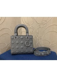 Knockoff MEDIUM LADY DIOR BAG Cannage Calfskin C2813 gray Tl8279tp21