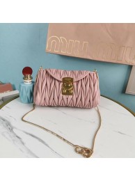 Knockoff miu miu Matelasse Nappa Leather mini Shoulder Bag 5BD196 pink Tl18554vf92