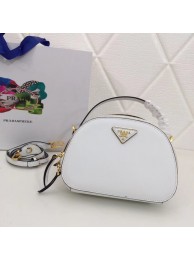 Knockoff Prada Odette Saffiano leather bag 1BH123 white Tl6447fY84