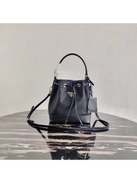 Knockoff Prada Saffiano leather mini shoulder bag 1BE055 black Tl6089tp21