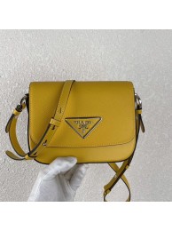 Knockoff Prada Saffiano leather mini shoulder bag 2BD249 yellow Tl6112iV87