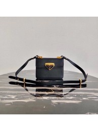 Knockoff Prada Saffiano leather Prada Symbole bag 1BD270 black Tl6030Lg61