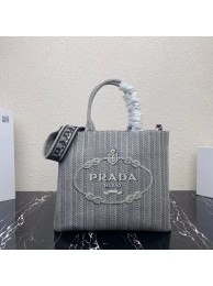 Knockoff Prada SHOPPING BAG 1AV332 Black&grey Tl5708cS18