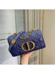 Knockoff SMALL DIOR CARO BAG Indigo Blue Gradient Cannage Lambskin M9241 Tl8644tp21