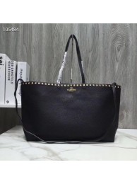 Knockoff VALENTINO Origianl Leather Bag V2088 Black Tl19587fY84