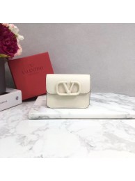 Knockoff VALENTINO Origianl leather Card Holder 062 white Tl19779eF76