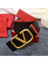 Knockoff Valentino Original Calf Leather Belt 7.0CM V96783-2 Black&Red Tl20744vf92