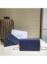 LADY DIOR CALFSKIN WALLET C9025A blue Tl9023Rk60