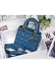 LADY DIOR MY ABCDIOR BAG Cannage Lambskin M0538O blue Tl8659Fh96