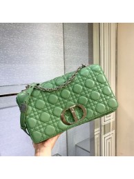 LARGE DIOR CARO BAG Soft Cannage Calfskin M9243U green Tl8764cf57