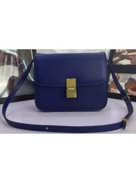 Luxury Celine Classic Box Flap Bag Calfskin Leather C88008 Royal Tl5189Lv15