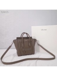 Luxury CELINE NANO LUGGAGE BAG IN LAMINATED LAMBSKIN 189244-6 Tl4941Px24