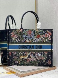 Luxury DIOR BOOK TOTE Embroidery C1286-29 black Tl8254kp43