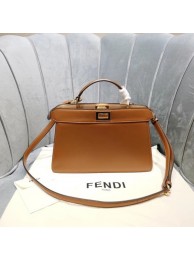 Luxury Fendi PEEKABOO ISEEU EAST-WEST leather bag 8BN323A brown Tl12999kp43