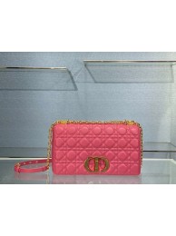 Luxury LARGE DIOR CARO BAG Soft Cannage Calfskin M9243U rose Tl8738bE46