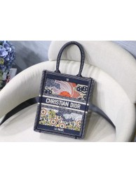 Luxury SUN VERTICAL DIOR BOOK TOTE TAROT EMBROIDERED CANVAS BAG M1272Z-1 Tl9151UV86