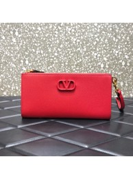 Luxury VALENTINO GARAVANI Stud Sign Grained Calfskin clutch bag 0600 red Tl19287QT69