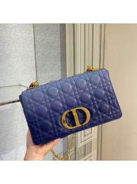 MEDIUM DIOR CARO BAG Soft Cannage Calfskin C8618 blue Tl8638fc78