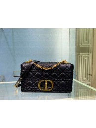 MEDIUM DIOR CARO BAG Soft Cannage Calfskin M9242 black Tl8694MO84