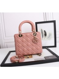 MEDIUM LADY DIOR BAG Cannage Lambskin M0565E Cherry Blossom powder Tl8329MO84